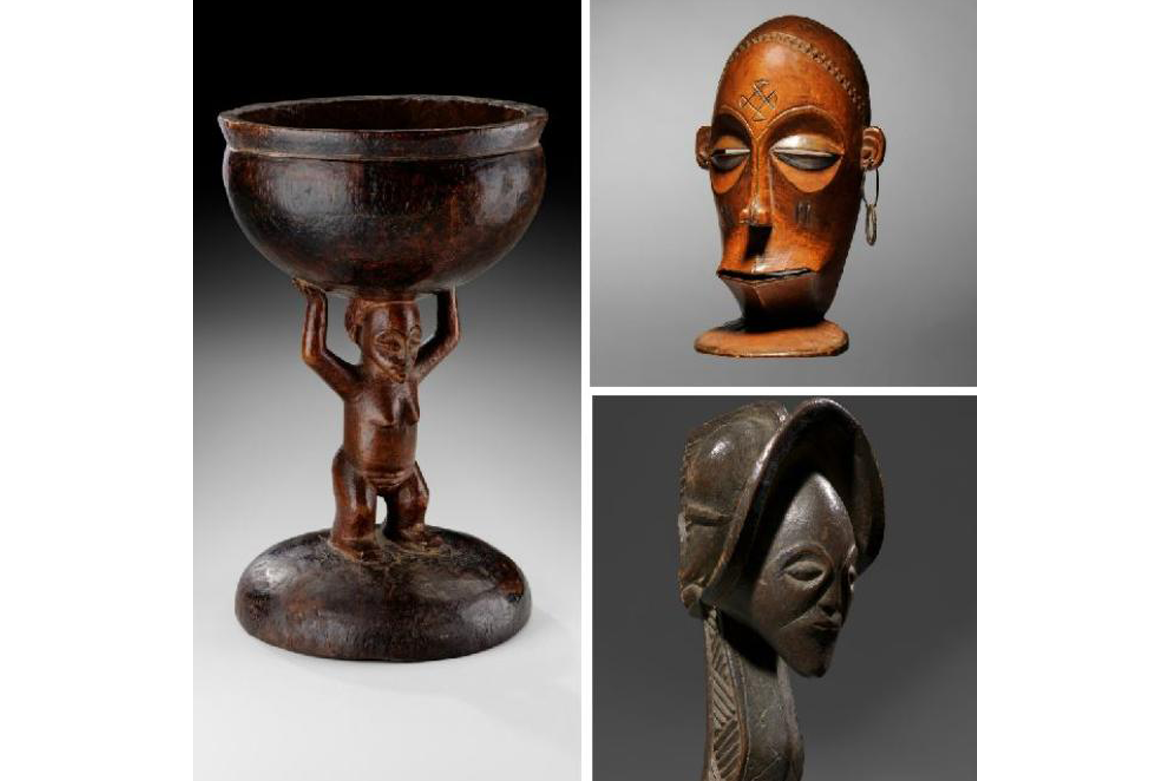 Photos d’objets restitués par la Fondation Sindika Dokolo à l'Angola en 2015.