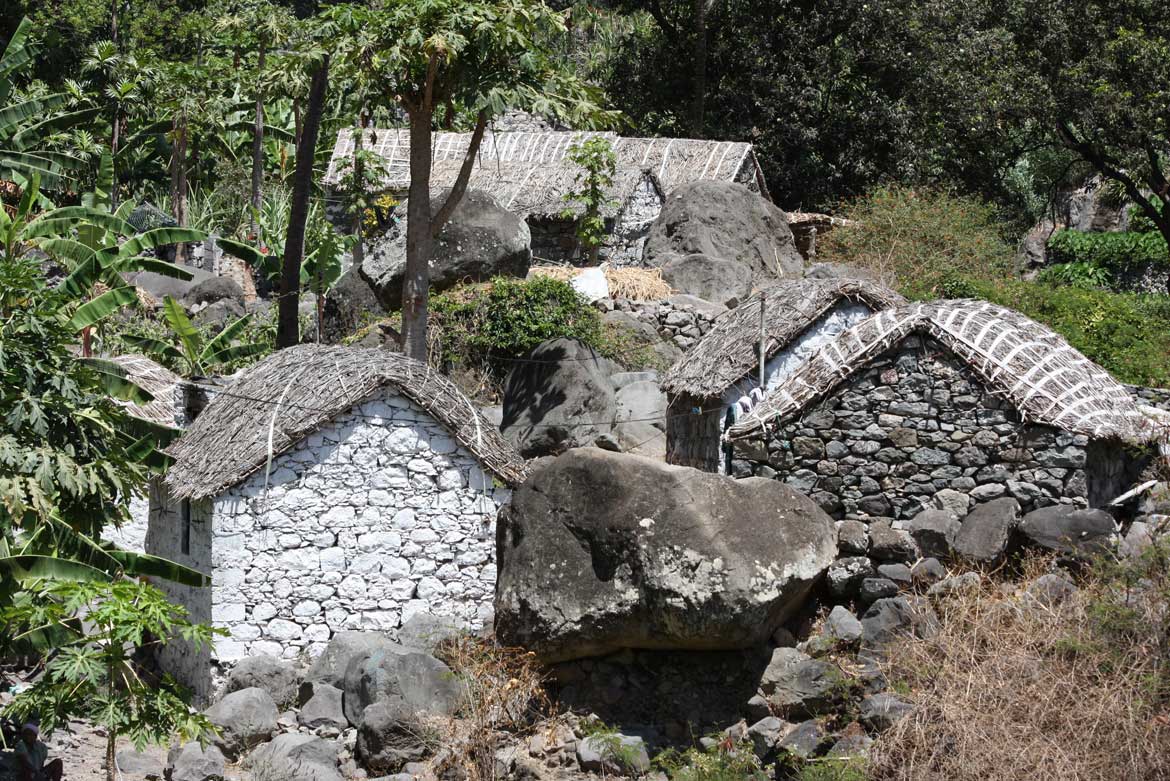 Ancient traditional dwellings on the island of Santo Antão au Cape Verde