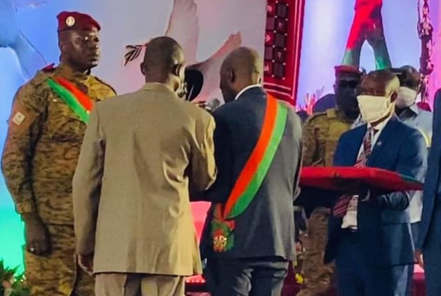 Investiture en tant que Président du Burkina Faso du Lieutenant-Colonel Damiba