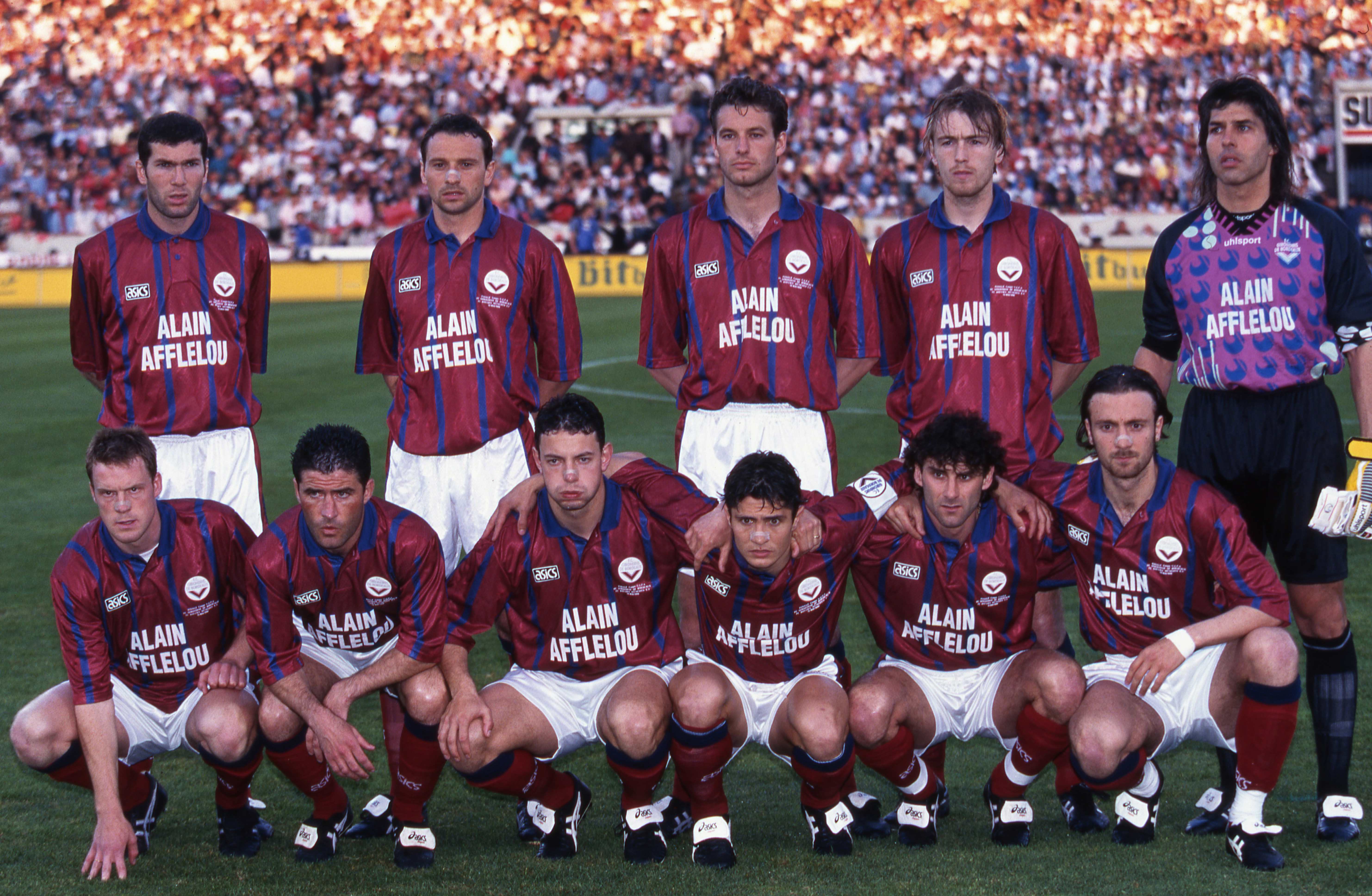 The famous Girondins de Bordeaux team 1995-1996