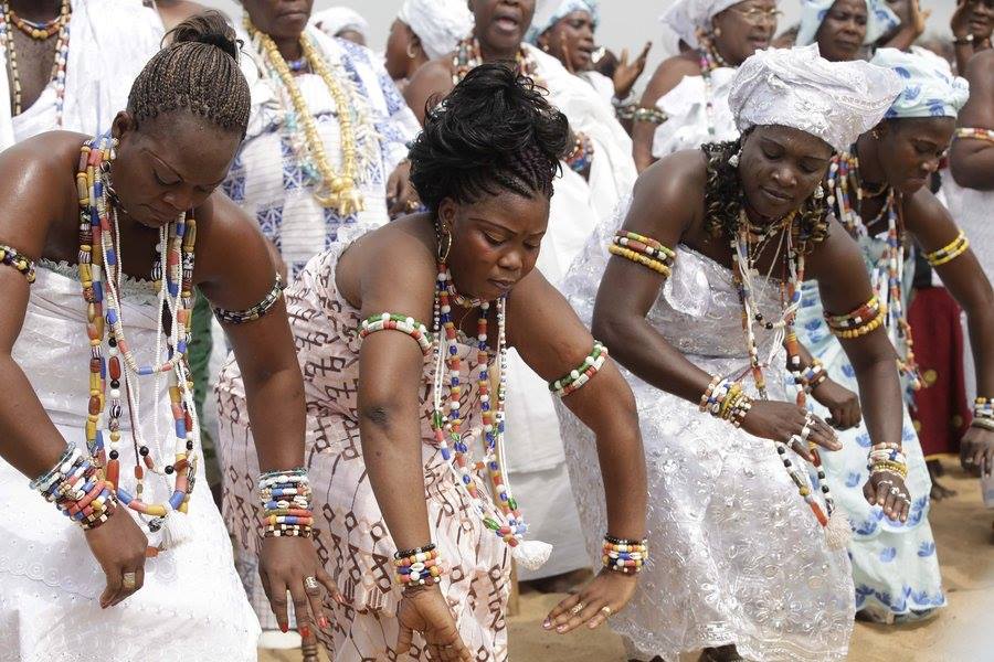 Célébration vaudoue à Ouidah au Bénin.